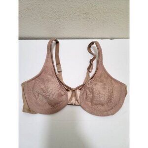Olga Womens 38C Underwire Bra Lace Beige Nylon/Elastane Adjustable Straps